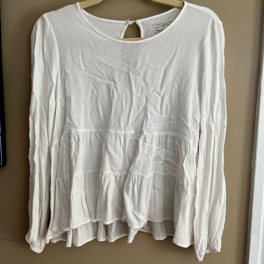 Urban Outfitters White Long Sleeve Top